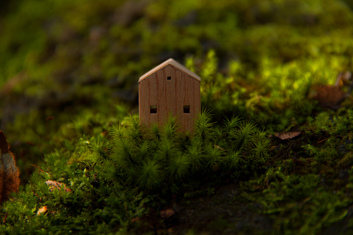 miniatura woodwork scale model stop motion Miniature handmade wood house Nature moss