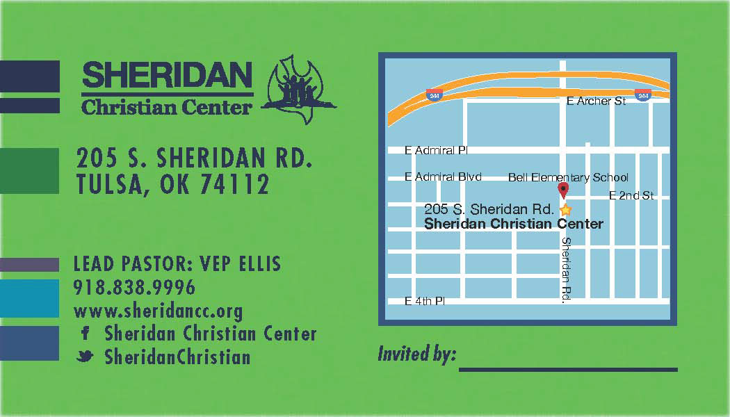 invite business card Christian church green blue Witness christ map design outreach print