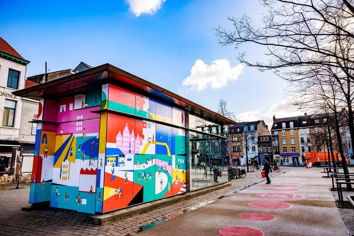 Mural city ILLUSTRATION  mural art belgium neighborhood community Street architecture antwerp