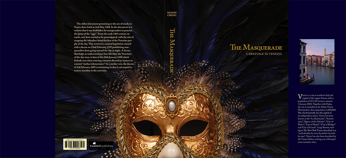 Masquerade book masks book design binding type design