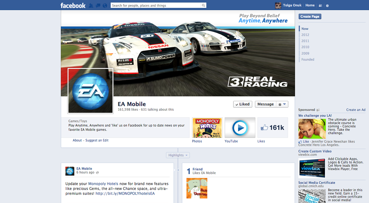 Electronic Arts  EA  EA Mobile  mobile  logo design new EA 2013 Real Racing 3