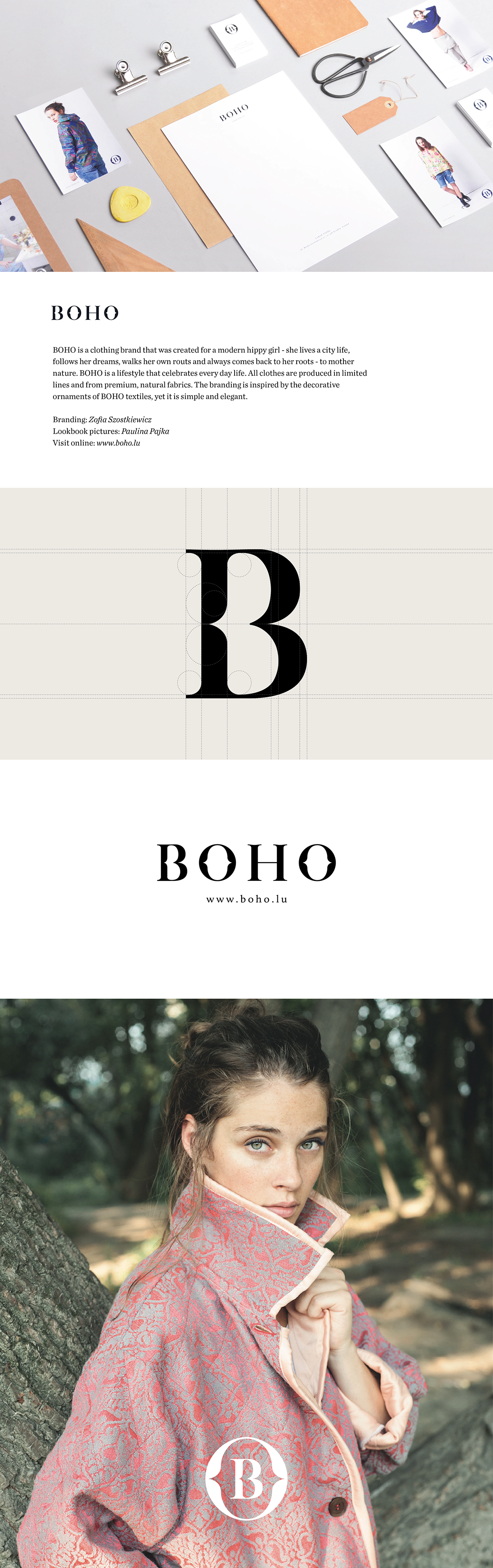 logo clothing brand bohemian pattern decorative identity
