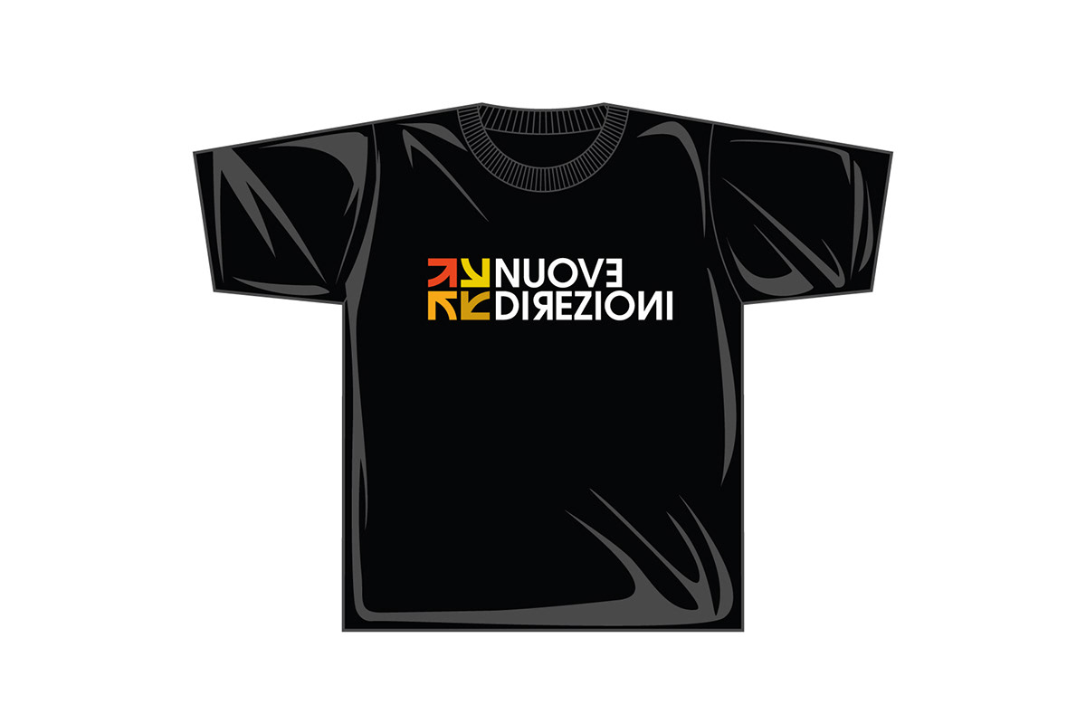 t-shirt nuove direzioni logo arrows