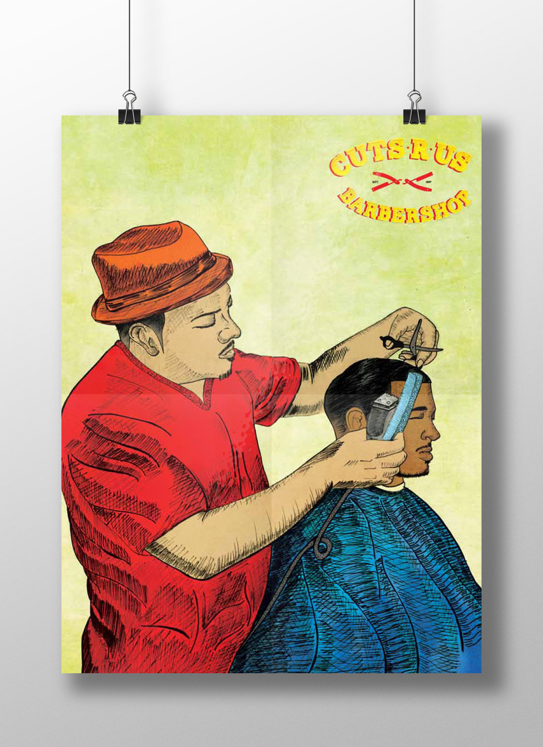 logo barber barbershop brand typography   design Signage Window Display