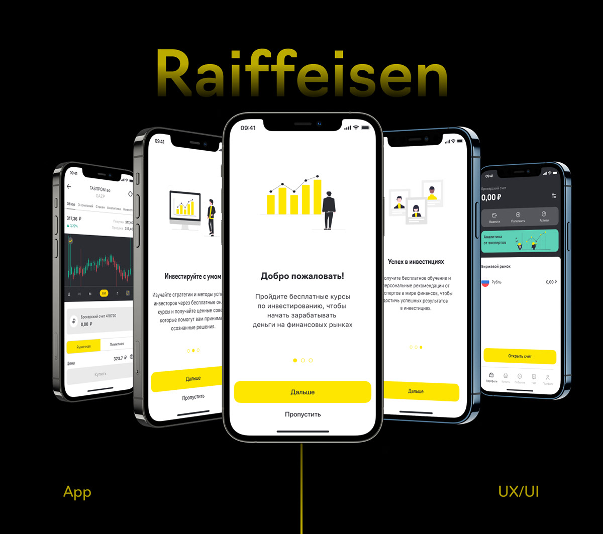 ux UX design Mobile app Investment UI UI/UX user experience app design ui design raiffeisen