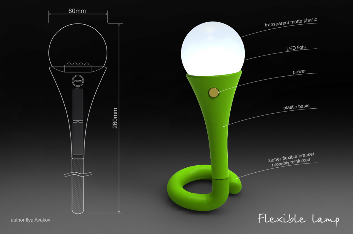 лампа промышленный дизайн Дизайн лампы  Гибкая лампа concept design light Lamp flexiable lamp light