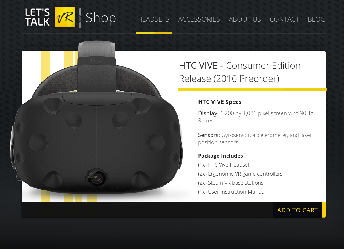htc htc vive Virtual reality vr apps ecommmerce Shopify