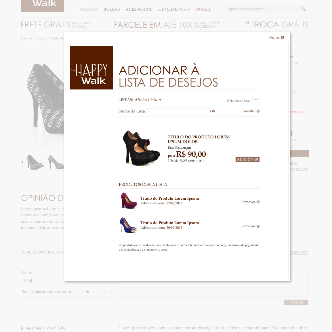 e-commerce ux/ui shoes women