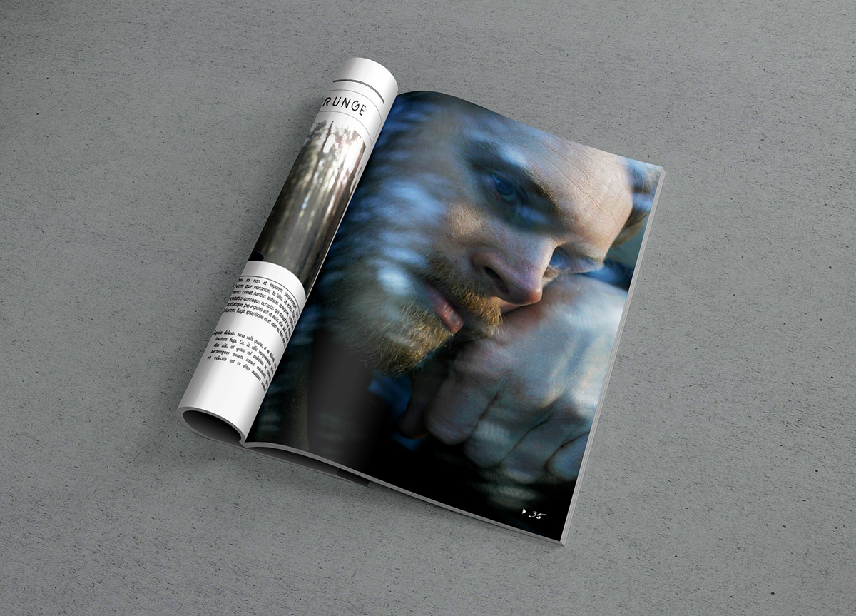 magazine Layout Front Cover InDesign commercial photoshoot print brochure model