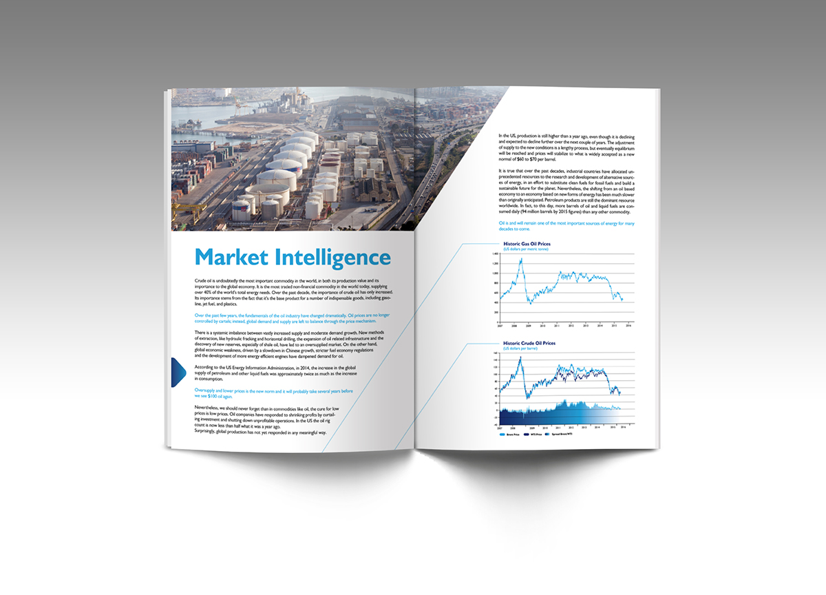 brochure Layout print oil_markets stationary