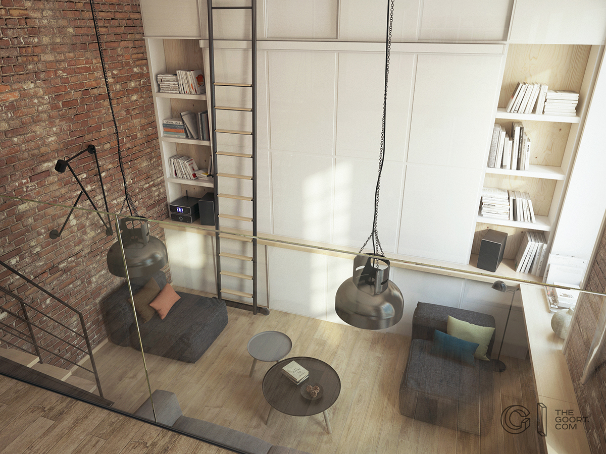 TheGoort Interior design LOFT smallspaces Tiny apartments MINI