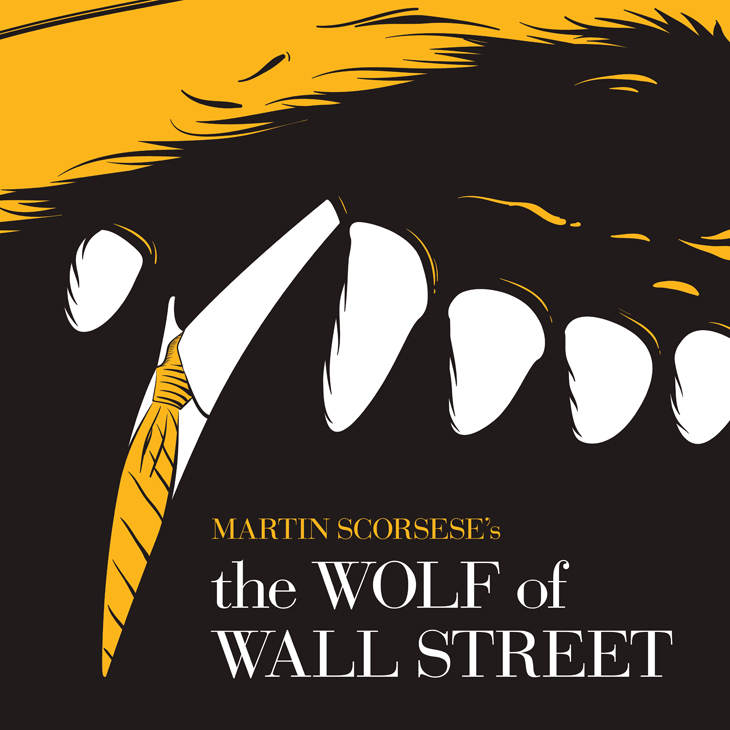 poster design wolf wall Street scorsese movie suit money wild yellow fan goodfellas Martin curses