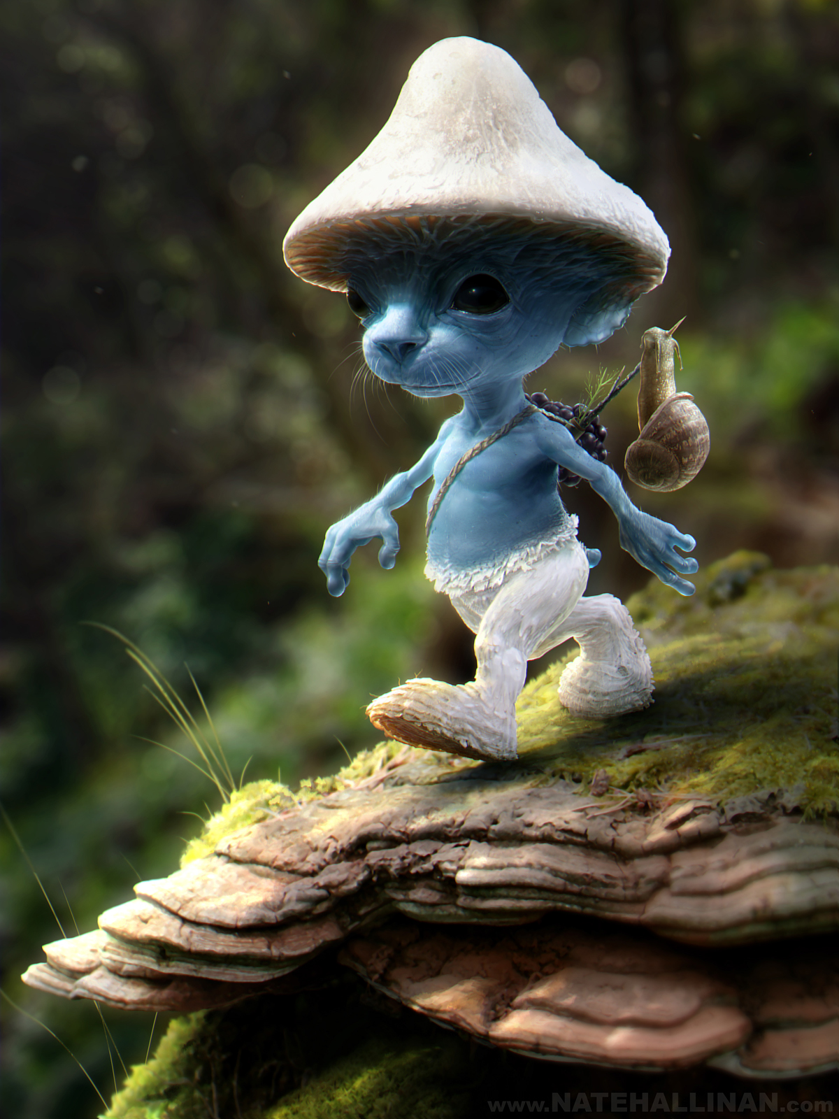 Real blue mushroom fungus life Smurf