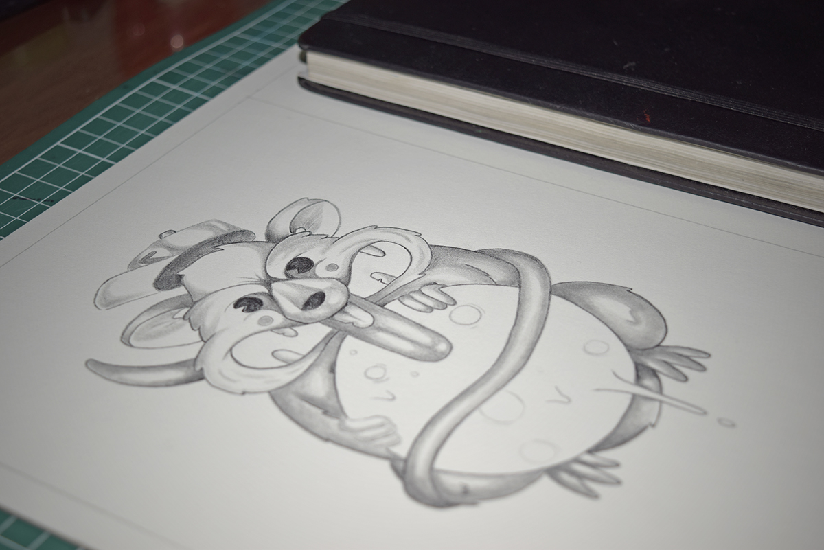 Zaraenjoys ilustracion happy rat