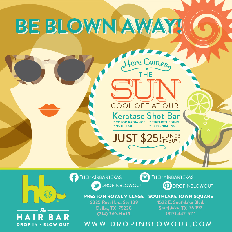 The Hair Bar Print Advertisements promotional graphics #DropInBlowOut