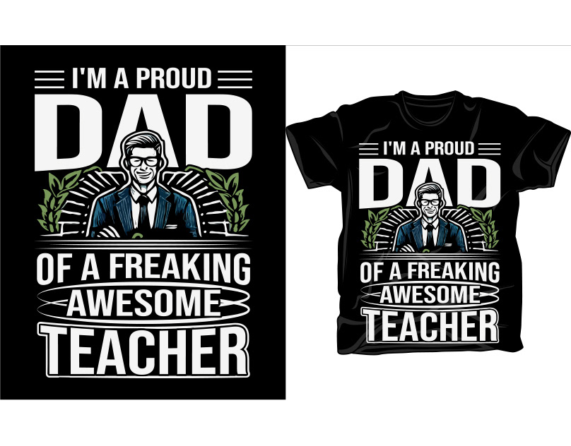 t-shirt Tshirt Design Father and Daughter father and son Father's Day father's day t-shirt Typography T shirt Design