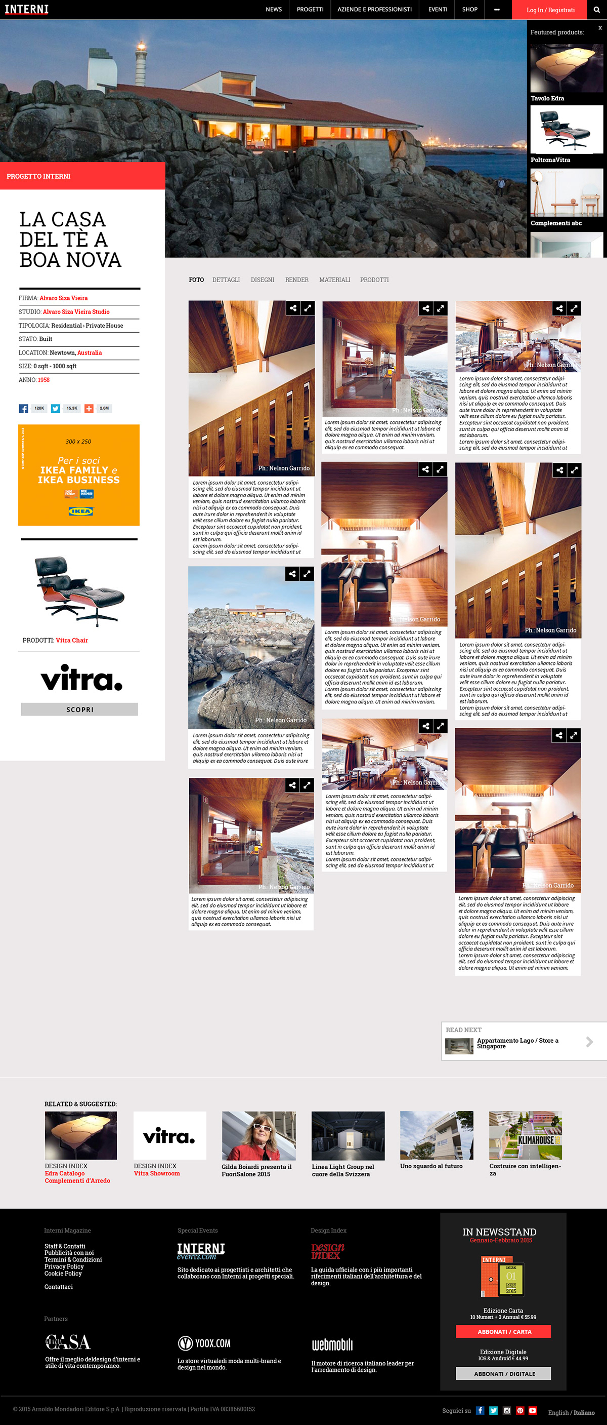INTERNI magazine editorial news Interiors and Architecture Responsive Design salone del mobile milano fuorisalone Energy for Creativity design index Adv display app download