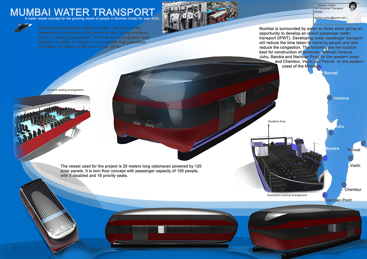 catamaran Water Transport system MUMBAI alias design public transport