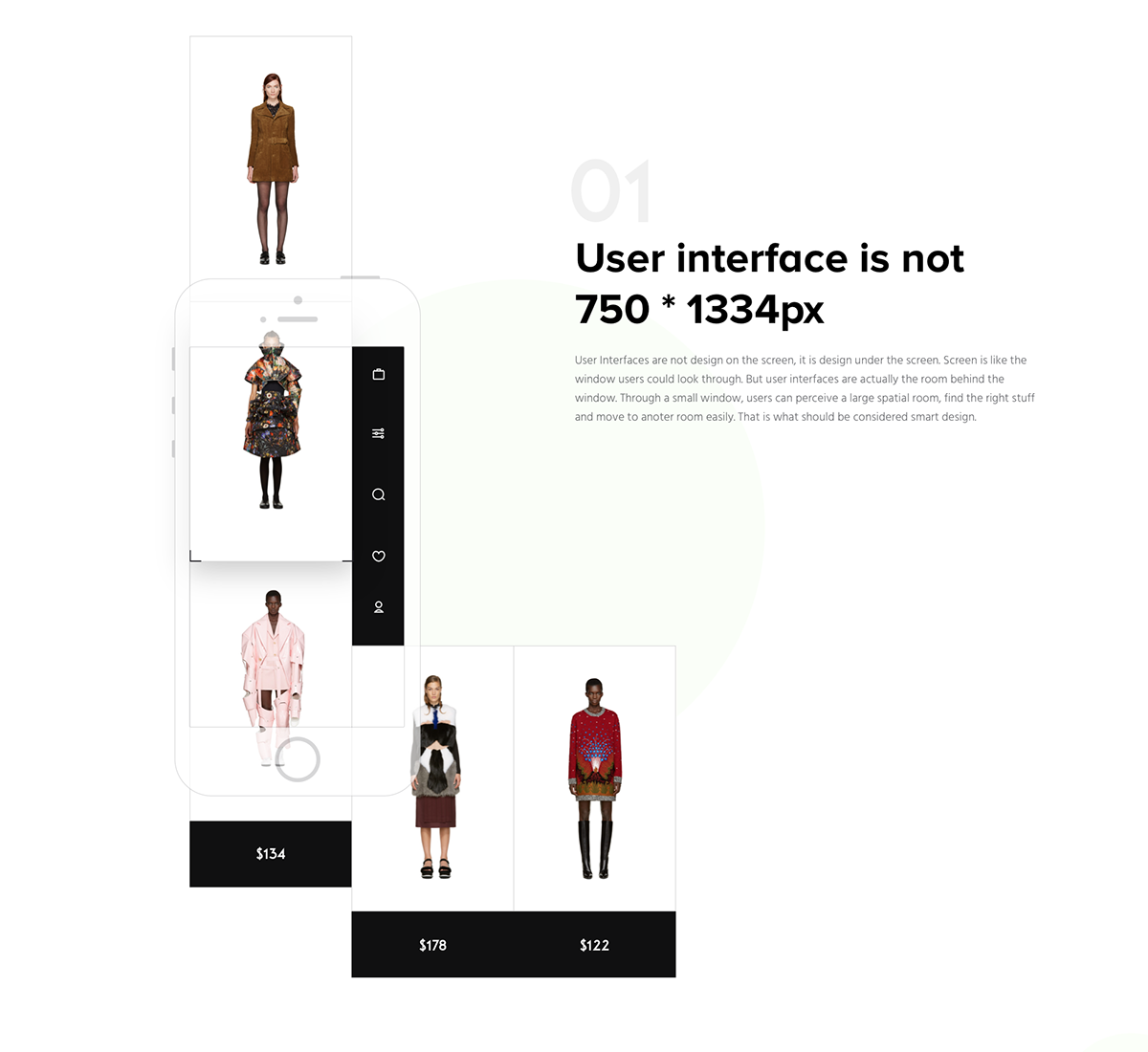UI thought example clean Fashion 
