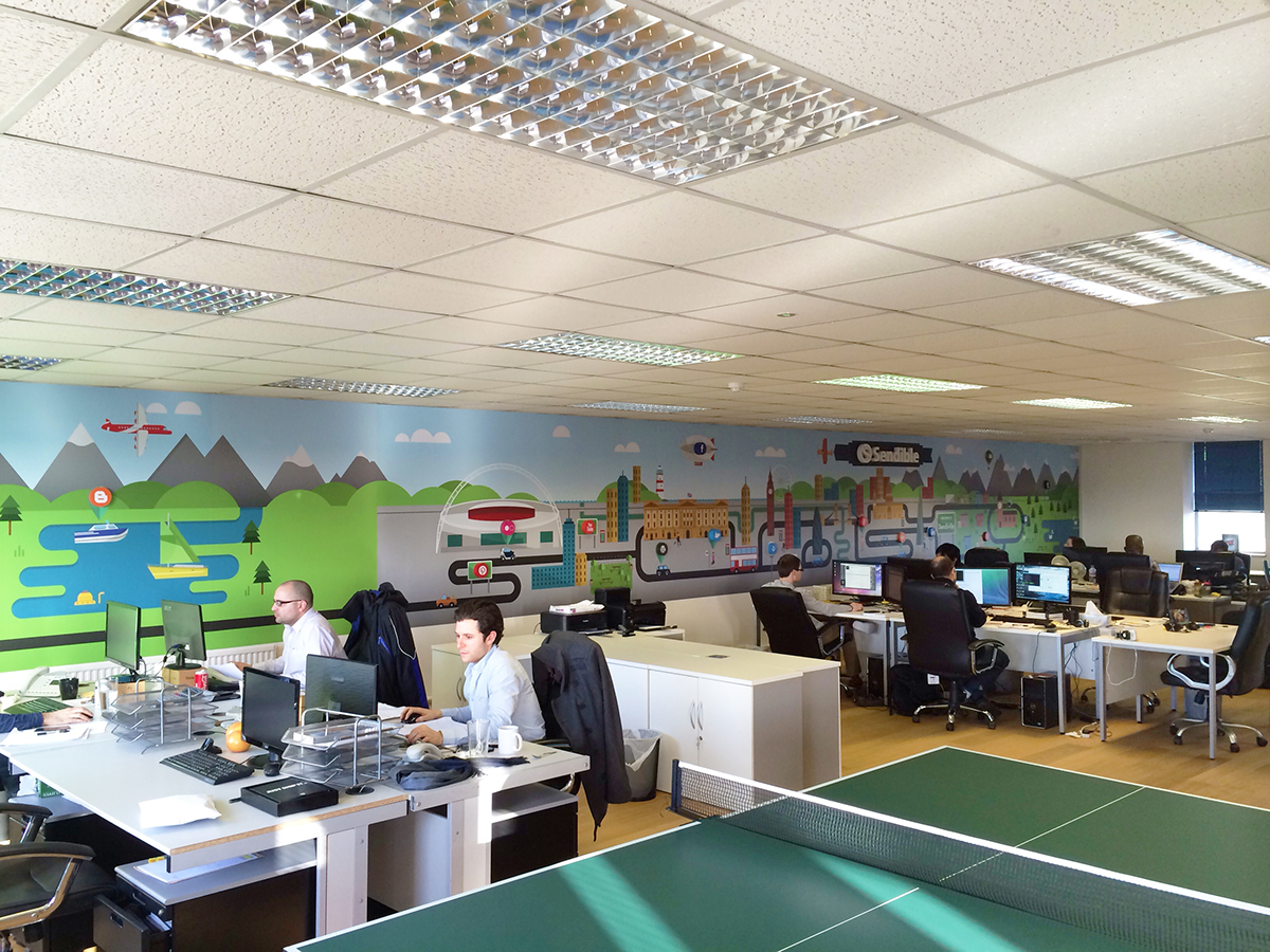 Office Design graphics decals Murals decor business design