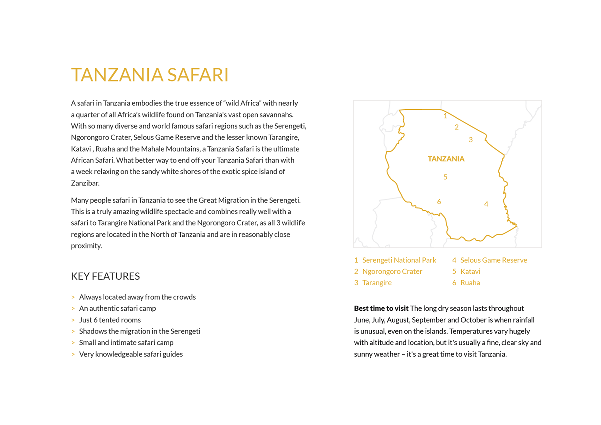 africa luxury Holiday company safari Tanzania brochure Landscape serengeti east south