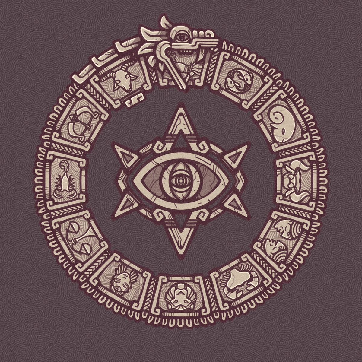 alchemy Astrology esoteric mesoamerican occult ouroboros paint tool sai serpent snake zodiac