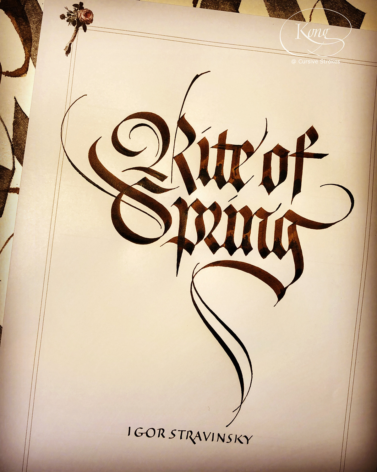 Fraktur Calligraphy   gothic script beautiful writing