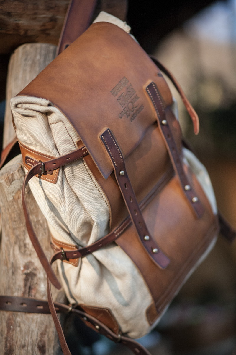 leather and canvas backpack #075 on Behance