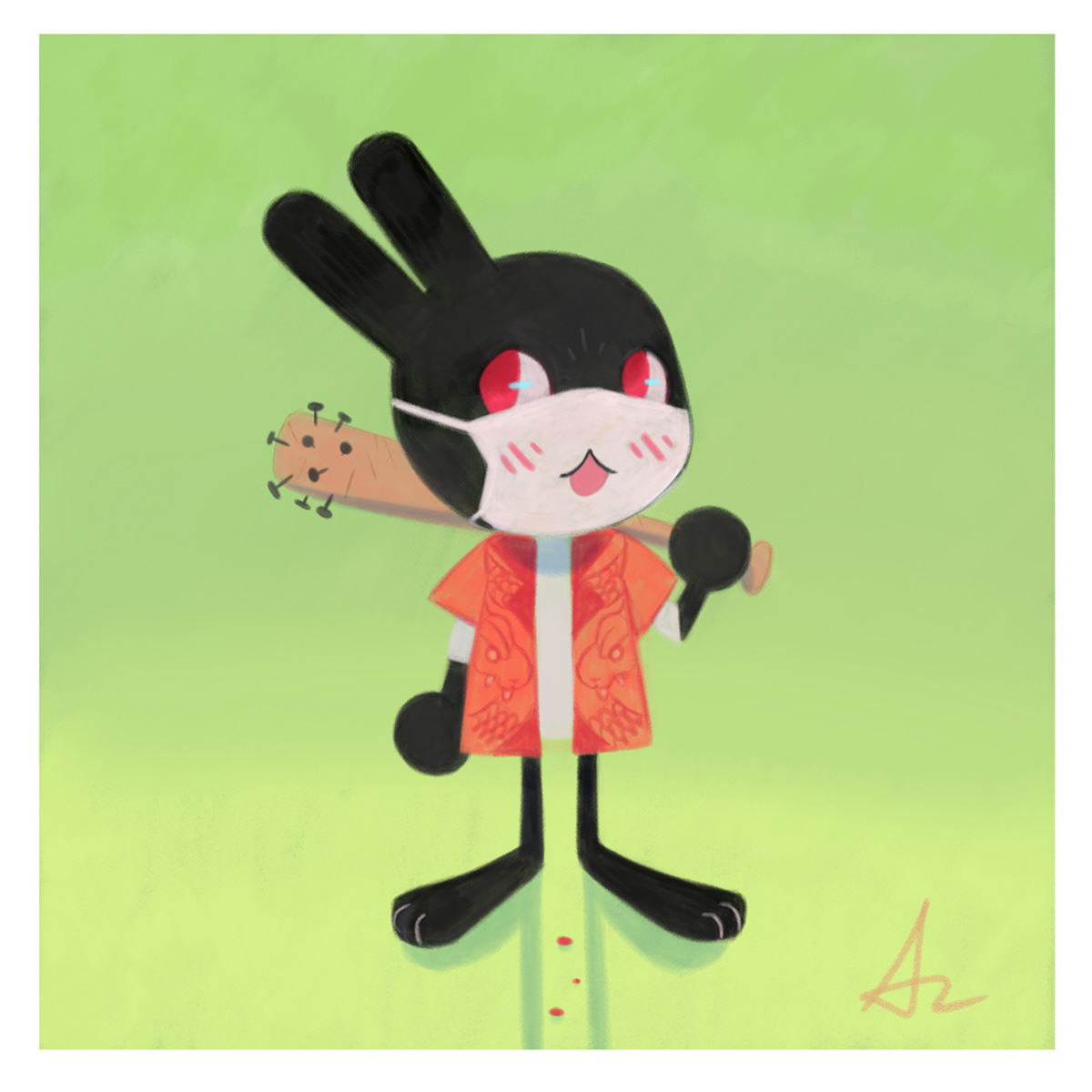 bunny Character design  cute ILLUSTRATION  kawaii pastel colors Picture book print rainbow Visual Development
