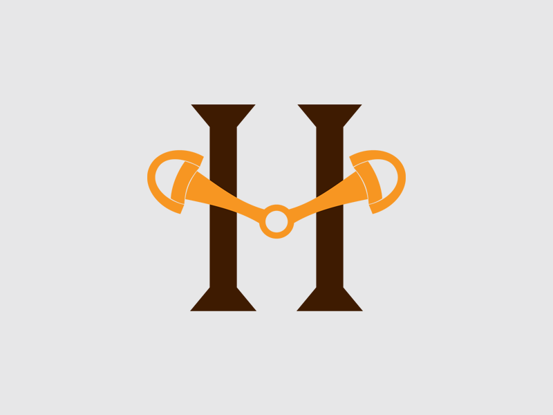 logo symbol Custom gold clean contemporary identity corporate accesories horse mark Rebrand shape letter