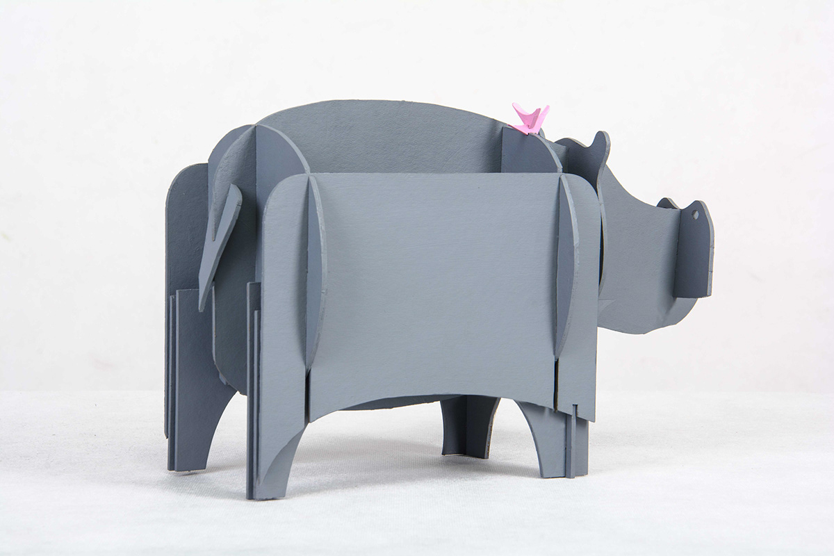 animals hipopotam puzzle Simple Toy combinatorics