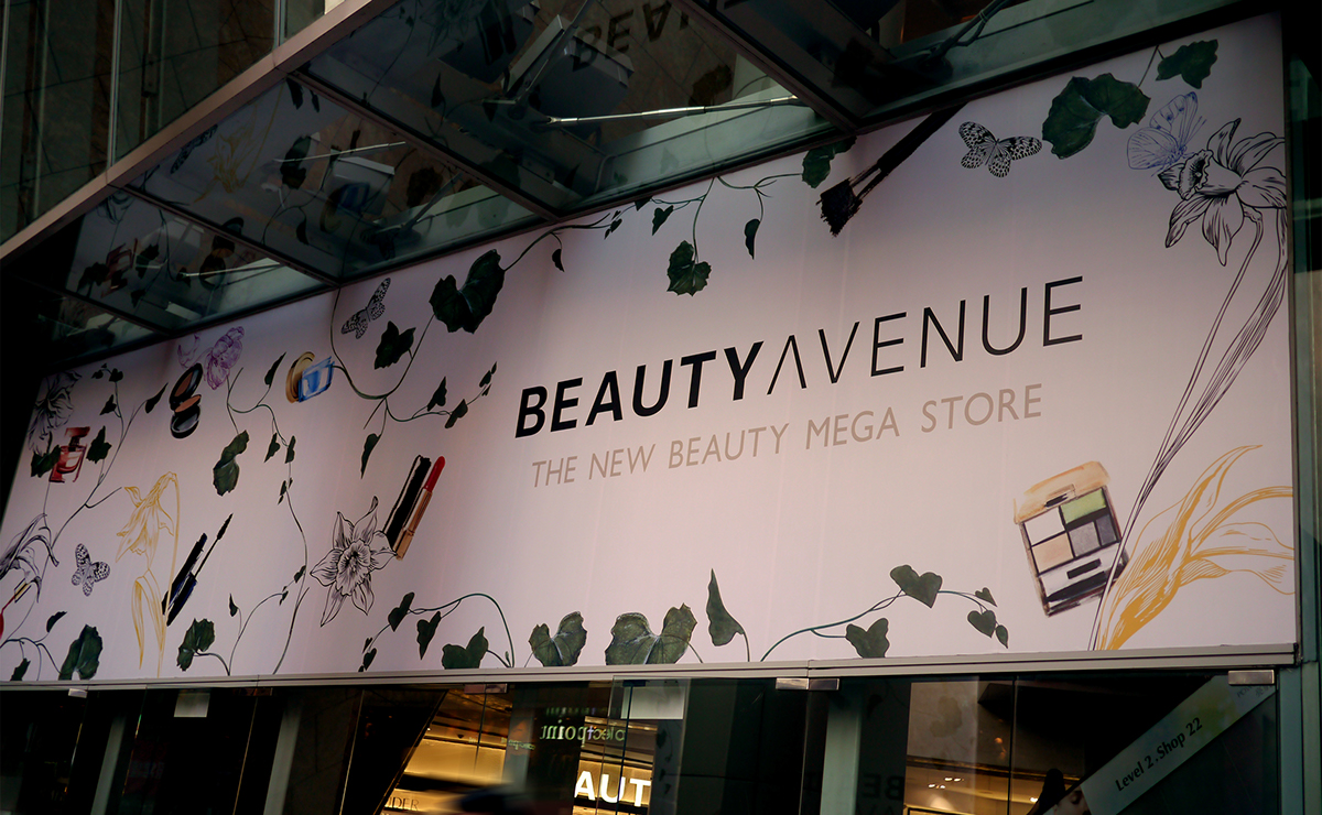beauty Beauty Avenue Nature Christmas Holiday makeup Cosmetic perfume china Hong Kong shop boutique ads bus watercolour