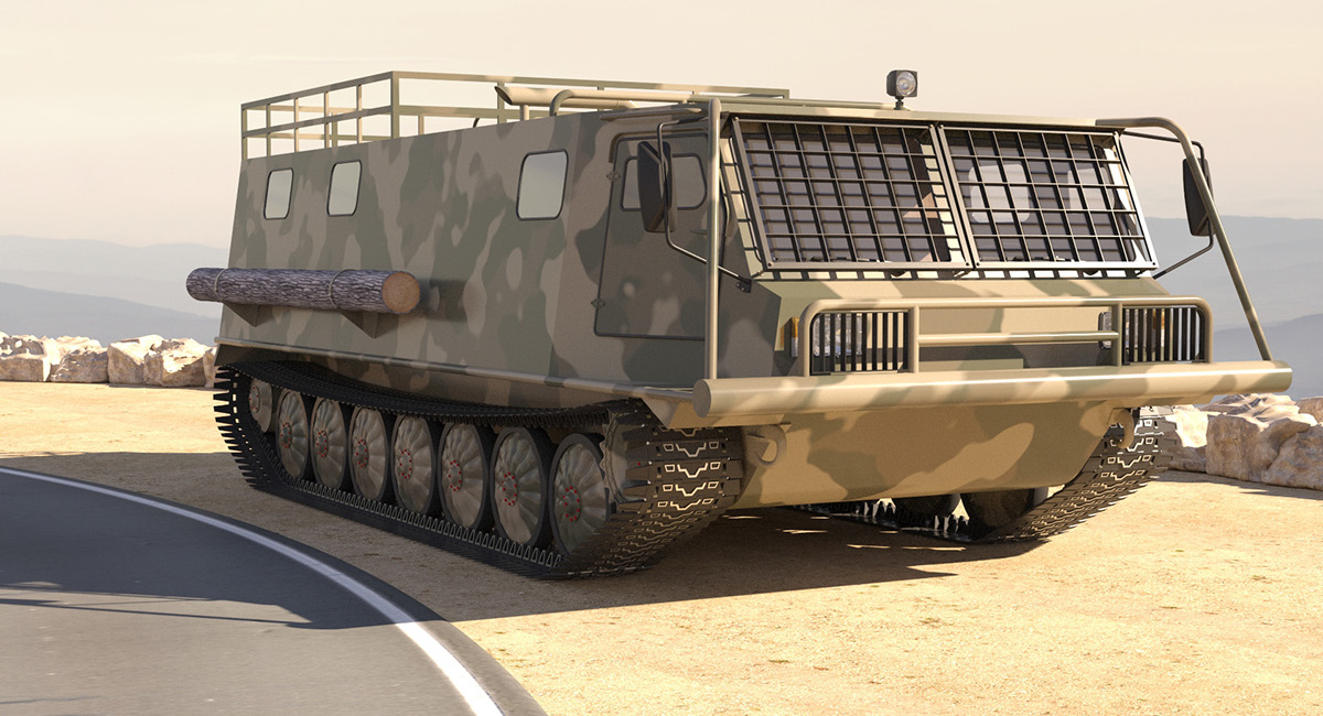 russian track tracked vehicles Tank high Quality 3D model