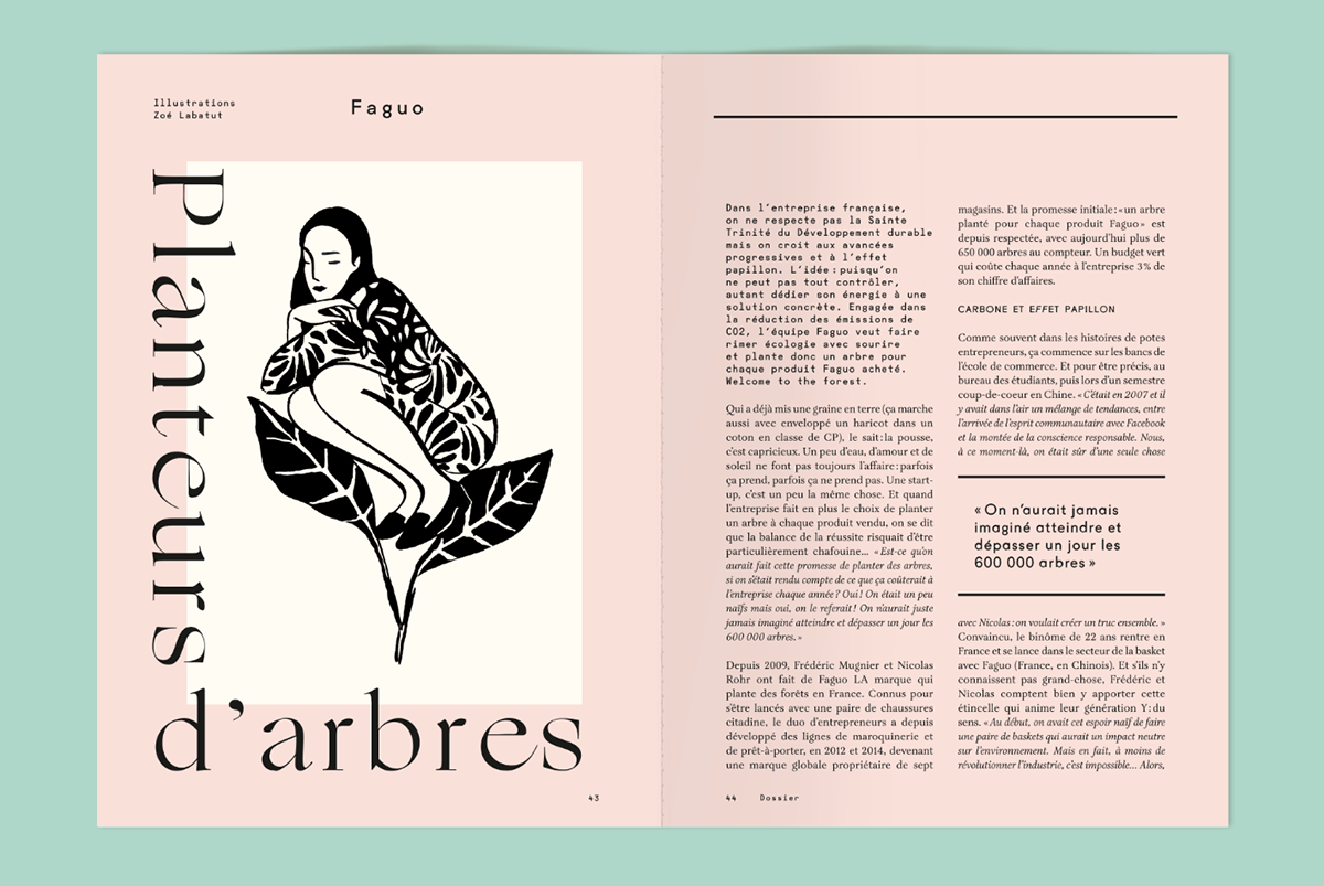 font magazine type Violaine & Jeremy blue Elodie Lascar Sophie Lecuyer design graphic design  Guide