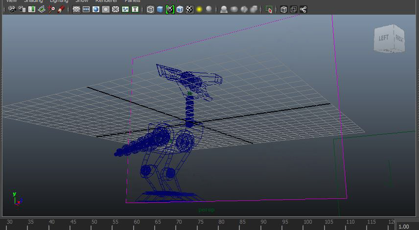 robot kangaroo ostritch animated autodesk maya