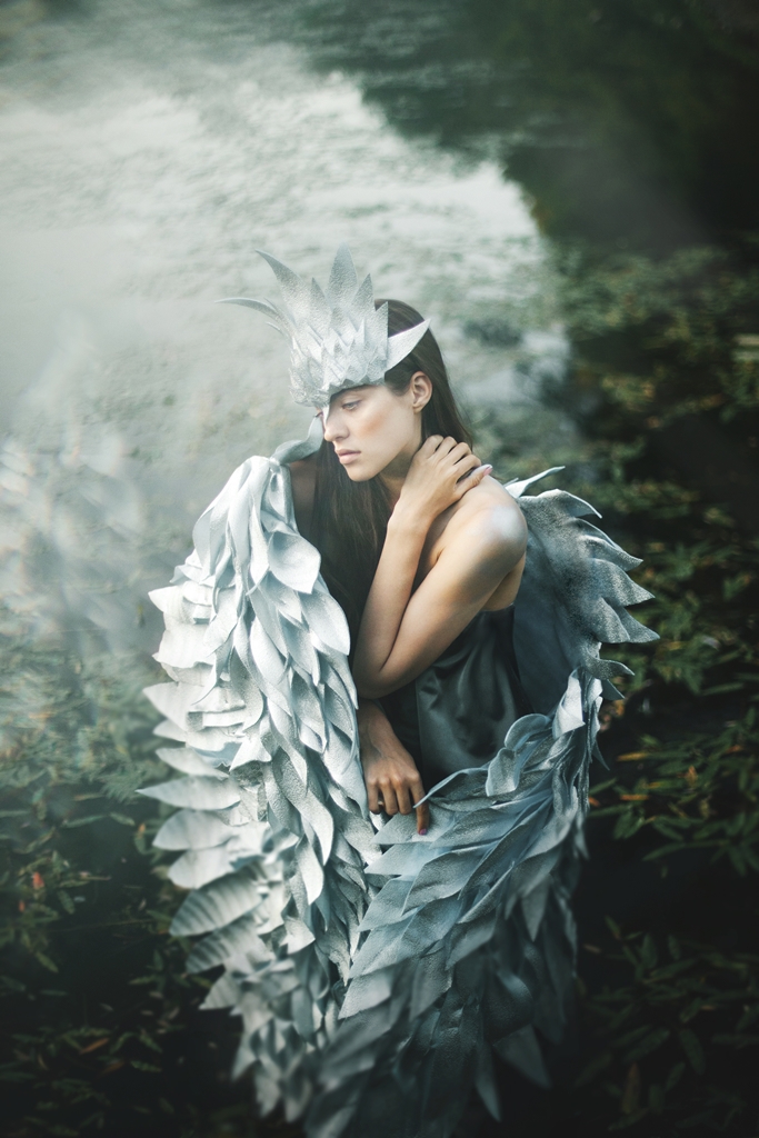 photoshoot swan fish bird vrubel art photography wings angel