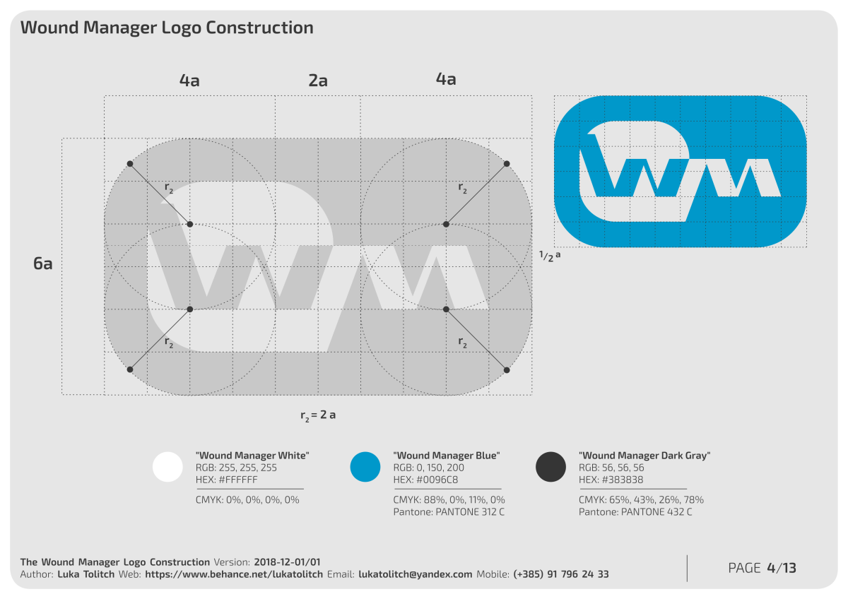 Wound Manager logo Logo Design logo construction icons icon design 