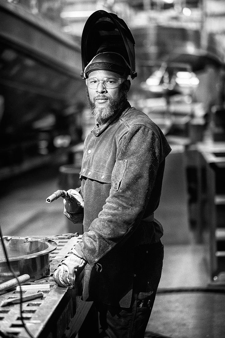 Industrial craftsmen the shipyard portrait industrial portraits