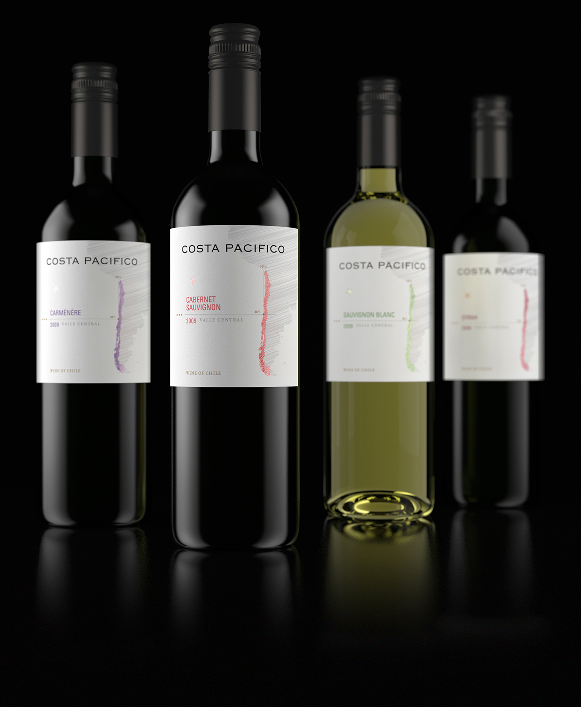 wine chile draw pacific country YG Render 3D