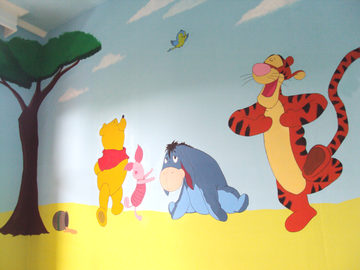 Murals wall painting Winnie Pooh kids kids room