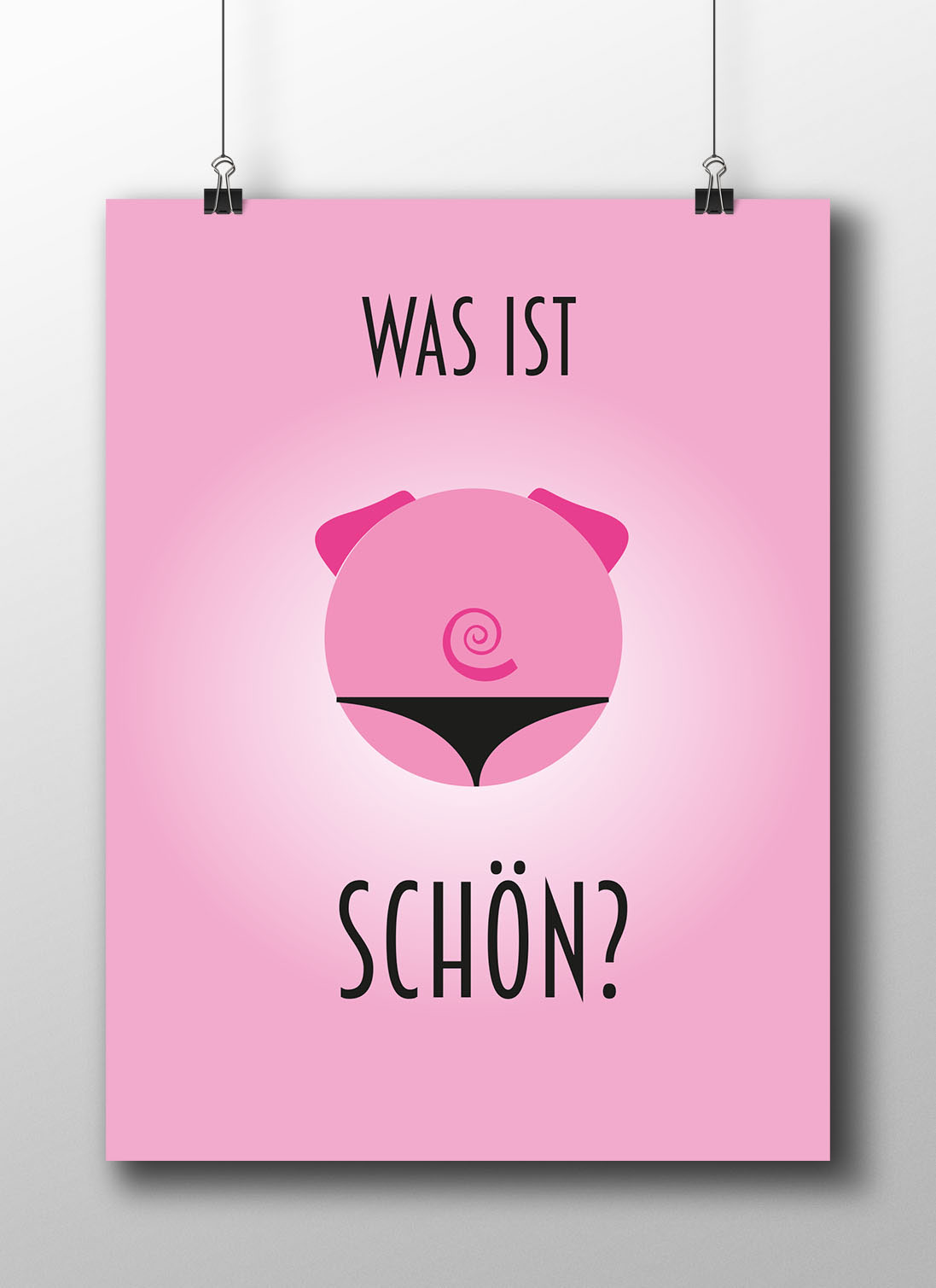 #Poster #Plakatdesign #pig   #Wasistschön? #pink #printdesign #print #illustration #grafikdesign
