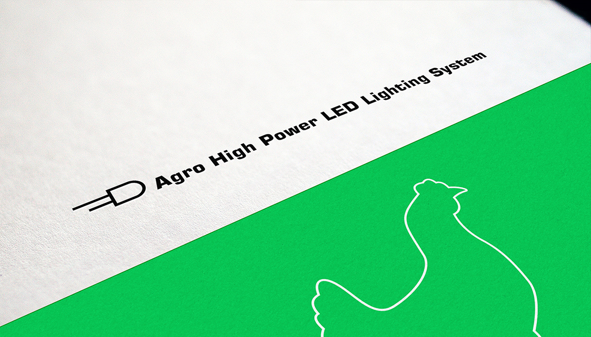 led light Agro logo lighting design