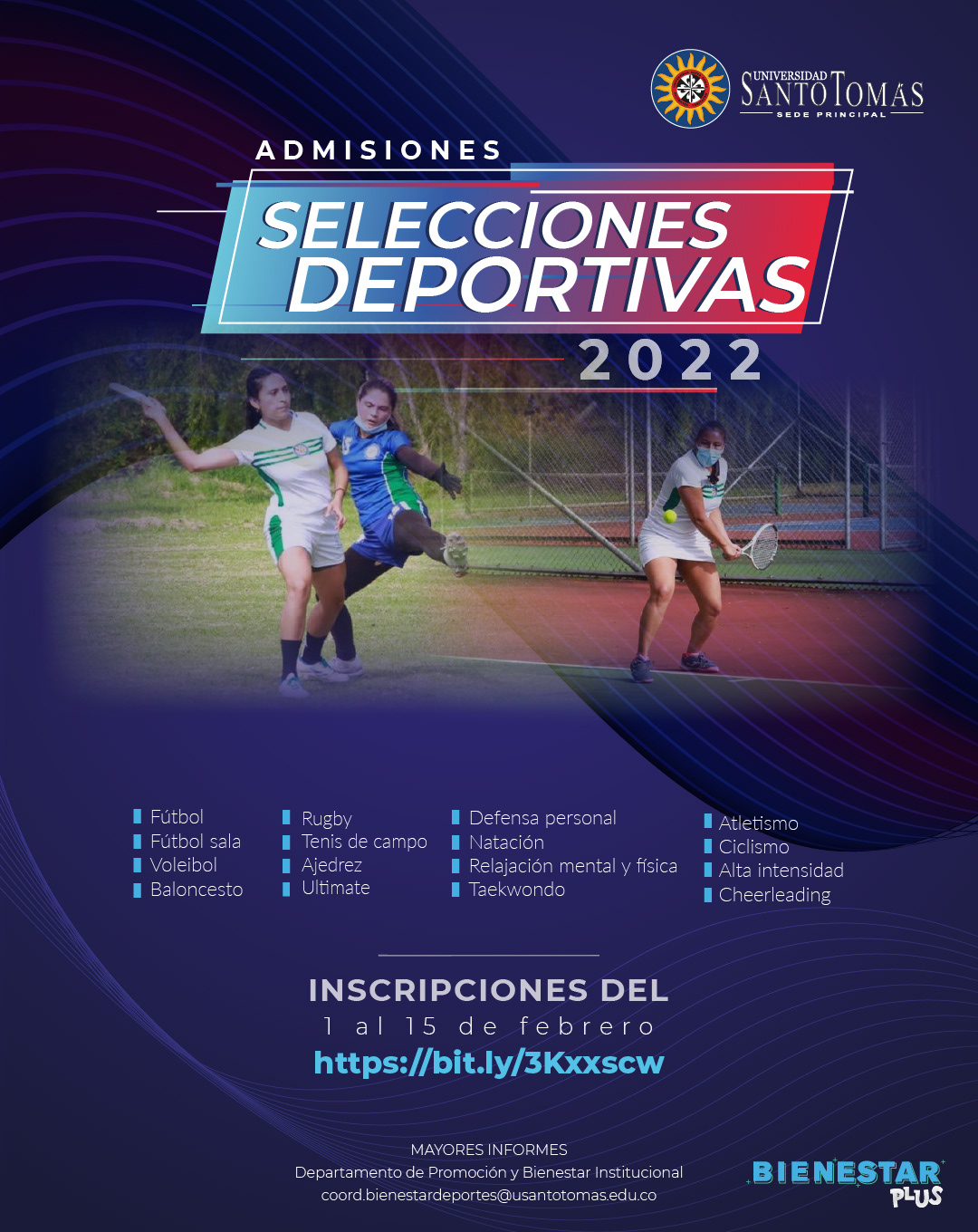 deporte Horarios mailing post redes sociales