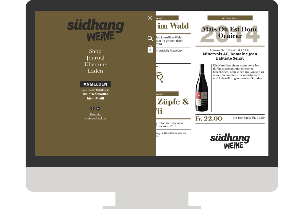 ux wine Switzerland Website