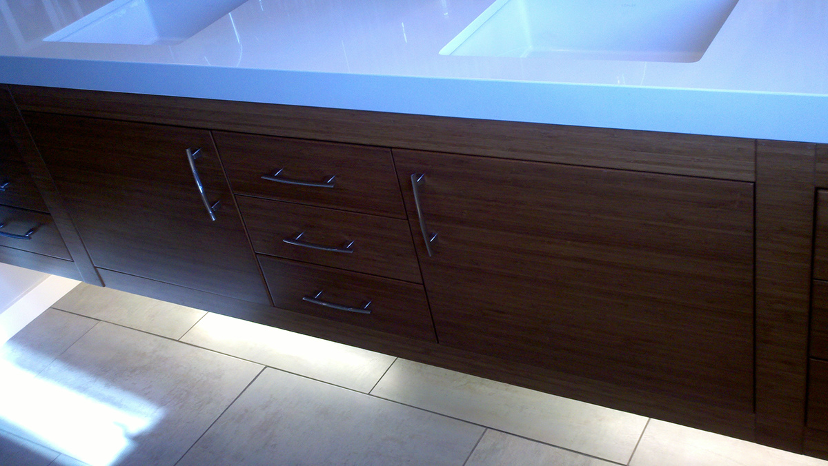 bath contemporary Bath design floating cabinet bamboo