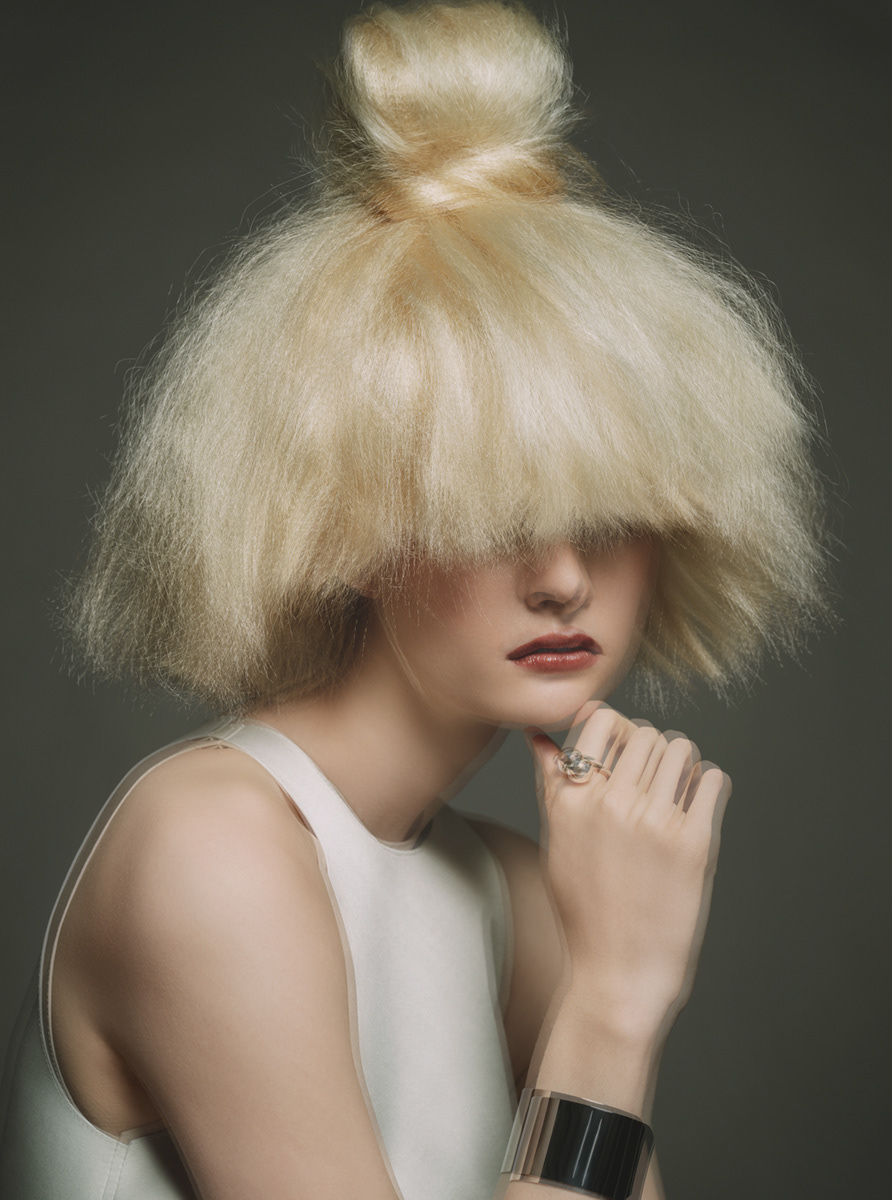 Blurry Fakehair fashioneditorial paper studiophotography