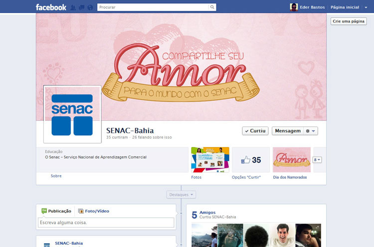 app aplicativo facebook Web senac  salvador bahia  brasil design marca