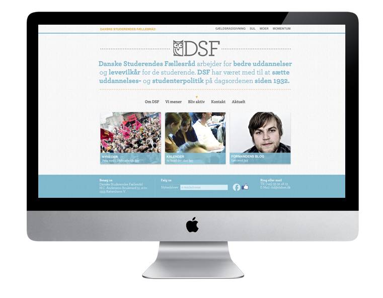 matilde digmann designs DSF website Webdesign danske studerendes fællesråd