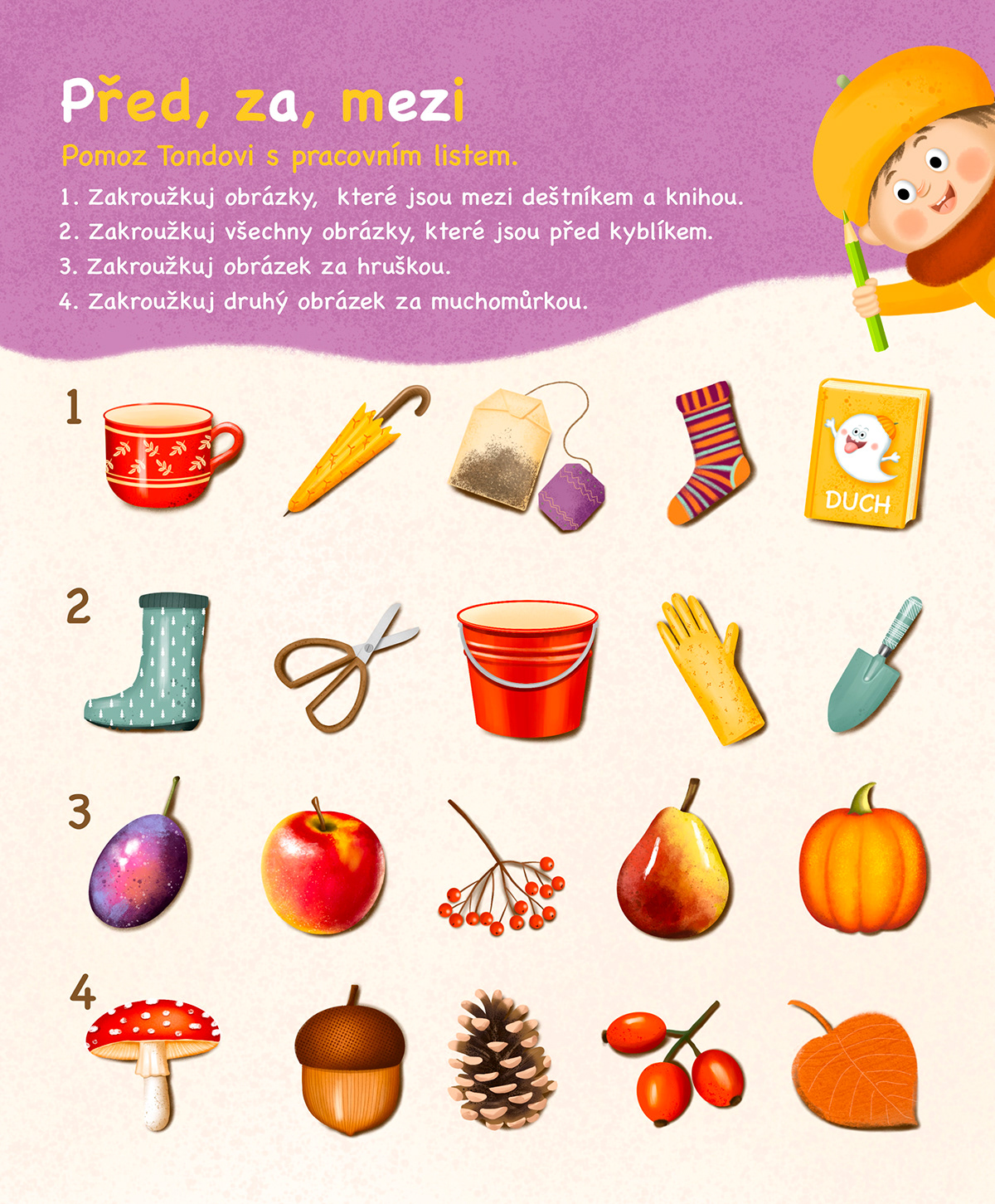 autumn Character design  children childrenbook ChildrenIllustration Digital Art  Education school worksheet Halloween
