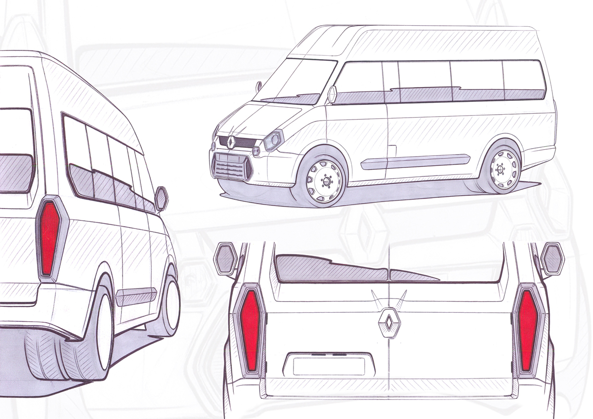 renault Cars Vans renaultvan cardesign sketches carsketches carconcept